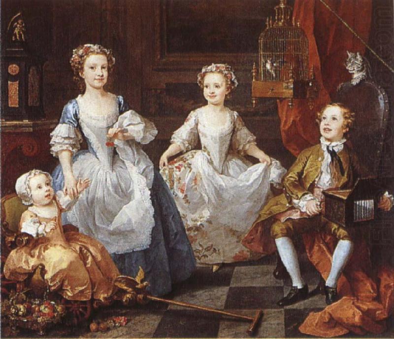 William Hogarth Famijen Graham children china oil painting image